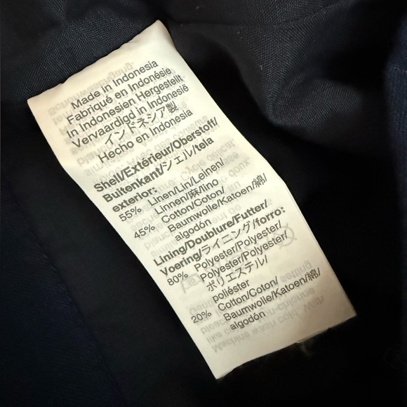 J. Crew Navy Blue Linen Blend Sailor Skirt, Navy Blue with Gold Anchor Buttons - Picture 7 of 7